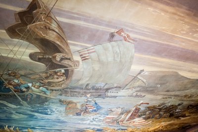 Titusz Vay Saves King Sigismund of Hungary in the Battle of Nicopolis by Ferenc Lohr
